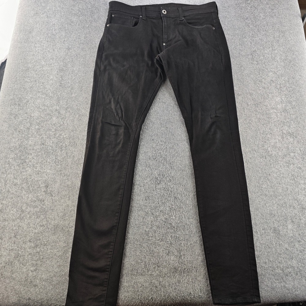 G-Star Raw Revend Skinny Jeans Mens 36x36 Black Denim Casual Designer Pants